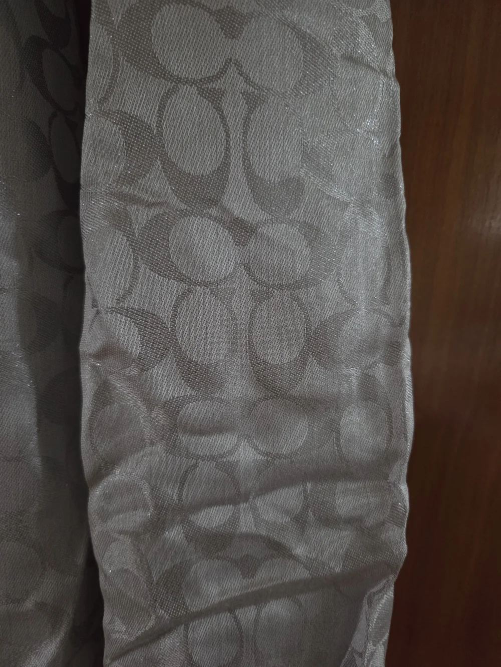 Silver Coach Scarf With Signature Print